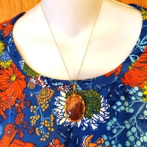 Vintage Agate Pendant and Earrings set